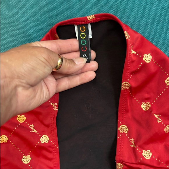 Rare Coogi Swimsuit Dark Red and Gold Bikini Set NWOT - Picture 3 of 6